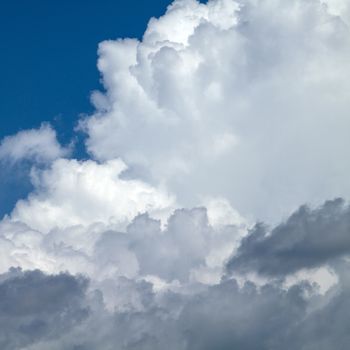 View white cloud with blue sky background