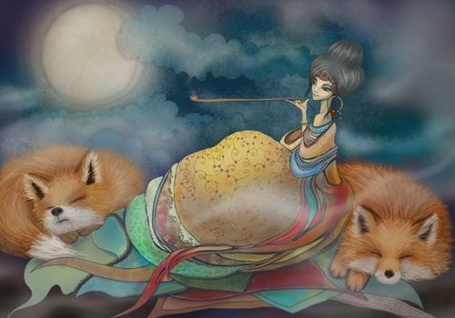 Foxy fairy. 
Illustration. digital art