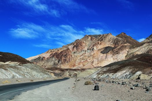 Famous view over Death Valley National Park. USA