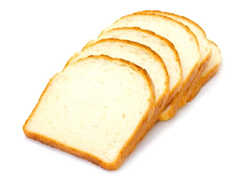 Sliced bread isolated on white background