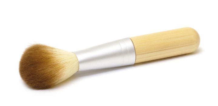 Makeup brush on white background