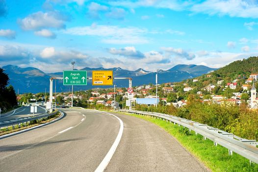New Croatian highway leads to Zagreb, Croatia