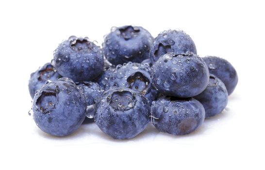 Fresh blueberry on white background