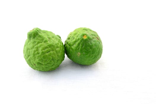 Kaffir Lime isolate on white background