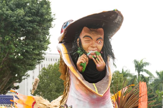 Costumed revelers march with floats in the annual Dream Parade on October 19, 2013, in Taipei, Taiwan.