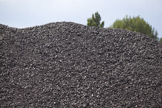 A pile of black coal