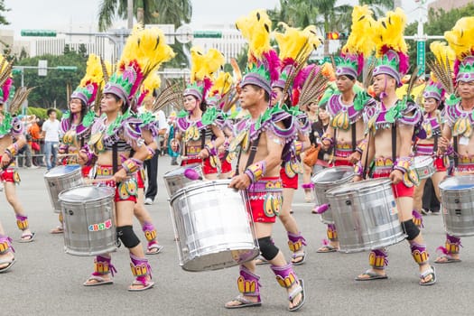 Costumed revelers march with floats in the annual Dream Parade on October 19, 2013, in Taipei, Taiwan.