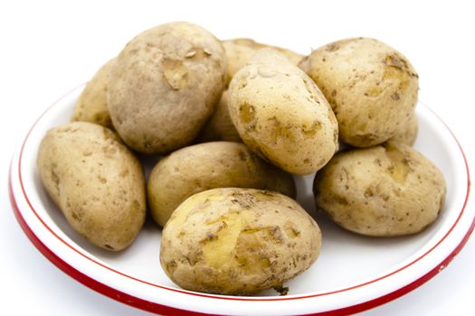 Fresh Cooked Brown Potatoes on Plate