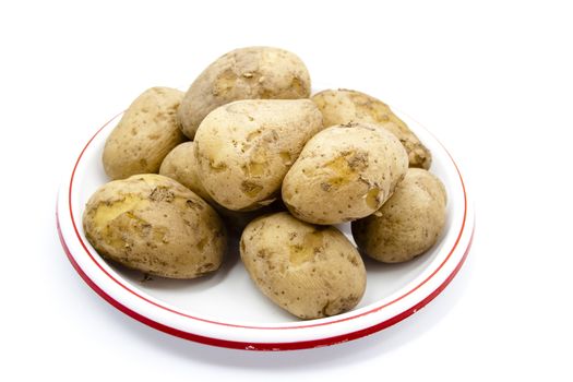 Fresh Cooked Brown Potatoes on Plate