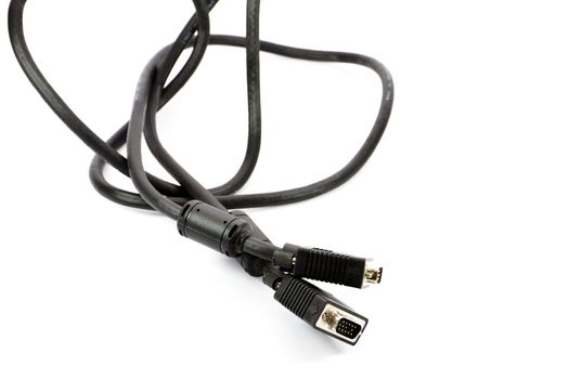 VGA Monitor Cable on white background