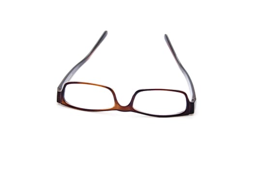 Black Reading Glasses on white background