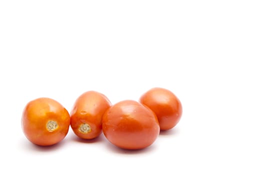 Fresh Red Tomatoes on white background
