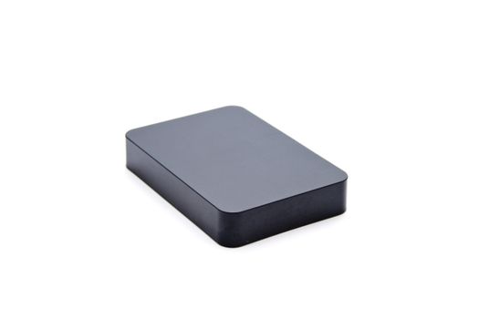 Black External Hard Drive Disk on white background