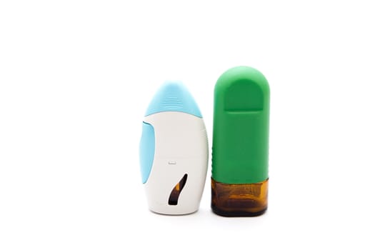 Different Nasal Spray on white background