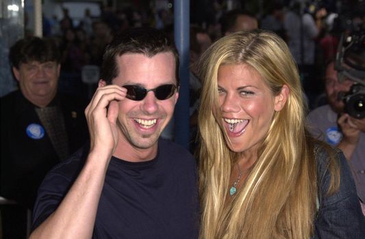 Sean Hayes and Kristen Johnston at the premiere of Warner Brother's "The Perfect Storm" in Westwood, 06-26-00