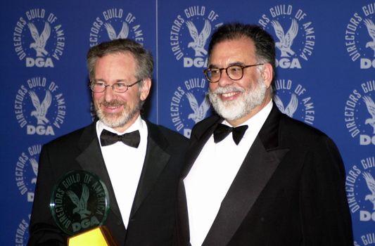 Steven Spielberg and Francis Ford Coppola at the 52nd Annual Directors Guild Awards, Century City, 03-11-00