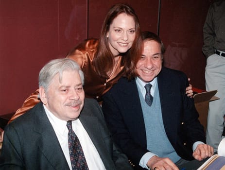 Leslie Ann Warren, Richard Sherman and Robert Sherman at the American Cinematheque special screening of the restored Disney classic "THE HAPPIEST MILLIONAIRE," the last live action film Walt Disney personally worked on. Egyptian Theater, 03-15-00