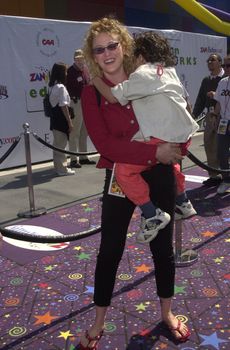 Virginia Madsen and daughter at the Education Works benefit to promote after-school activities, Universal Studios Hollywood, 03-25-00