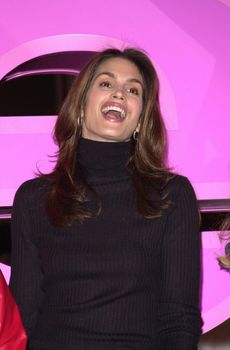  Cindy Crawford at the unveiling of the new name for Romance Classics Television in Los Angeles, 11-29-00
