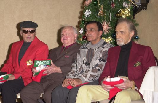 Dennis Hopper, Mickey Rooney, Casey Kasem, Sid Caesar at the 69th Annual Hollywood Christmas Parade Grand Marshall Announcement, Hollywood, 11-21-00
