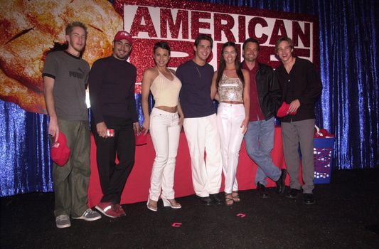 Chris Owen, Danny Nucci, Natalie Raitano, Jason Cook, Ashley Lyn Cafagna and Jay Kenneth Johnson at Universal's "Ultimate Graduation" party in Hollywood, to celebrate the release of "AMERICAN PIE" on videotape and DVD. 05-15-00