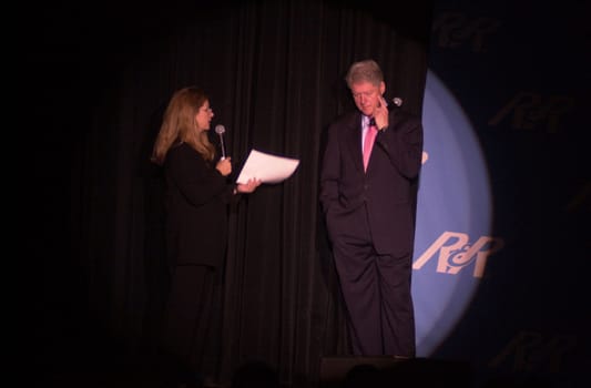 Bill Clinton at the 2001 Radio and Records Convention, Century Pl;aza Hotel, Century City, 06-14-01