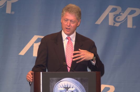 Bill Clinton at the 2001 Radio and Records Convention, Century Pl;aza Hotel, Century City, 06-14-01