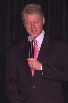 Bill Clinton at the 2001 Radio and Records Convention, Century Pl;aza Hotel, Century City, 06-14-01