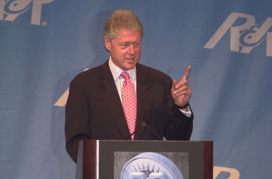 Bill Clinton at the 2001 Radio and Records Convention, Century Pl;aza Hotel, Century City, 06-14-01