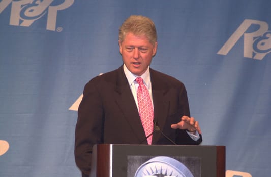 Bill Clinton at the 2001 Radio and Records Convention, Century Pl;aza Hotel, Century City, 06-14-01