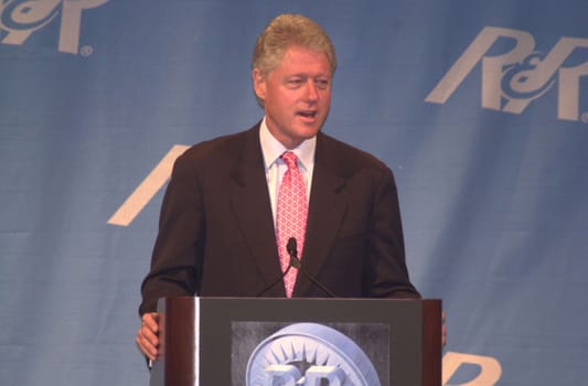 Bill Clinton at the 2001 Radio and Records Convention, Century Pl;aza Hotel, Century City, 06-14-01