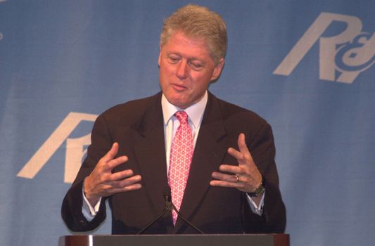 Bill Clinton at the 2001 Radio and Records Convention, Century Pl;aza Hotel, Century City, 06-14-01