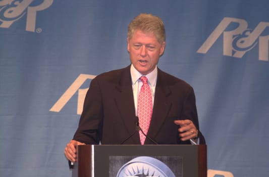 Bill Clinton at the 2001 Radio and Records Convention, Century Pl;aza Hotel, Century City, 06-14-01