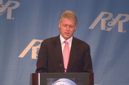 Bill Clinton at the 2001 Radio and Records Convention, Century Pl;aza Hotel, Century City, 06-14-01