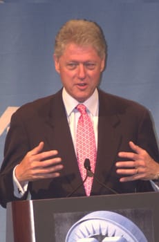 Bill Clinton at the 2001 Radio and Records Convention, Century Pl;aza Hotel, Century City, 06-14-01