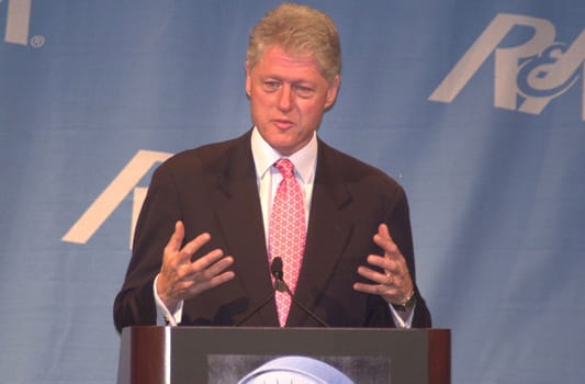 Bill Clinton at the 2001 Radio and Records Convention, Century Pl;aza Hotel, Century City, 06-14-01