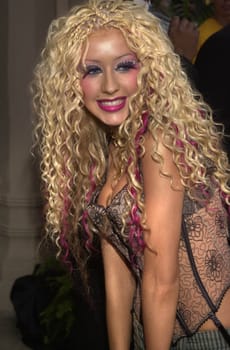 CHRISTINA AGUILERA at the 2001 MTV Movie Awards, Shrine Auditorium, Los Angeles, 06-02-01