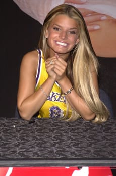 Jessica Simpson at an in-store appearance to sign copies of her cd "Irresistable" at the Virgin Megastore, Burbank, 06-06-01
