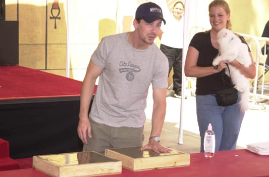 SEAN HAYES at a paw-print ceremony for Warner Brother's "Cats & Dogs" at the Egyptian Theater, Hollywood, 06-20-01