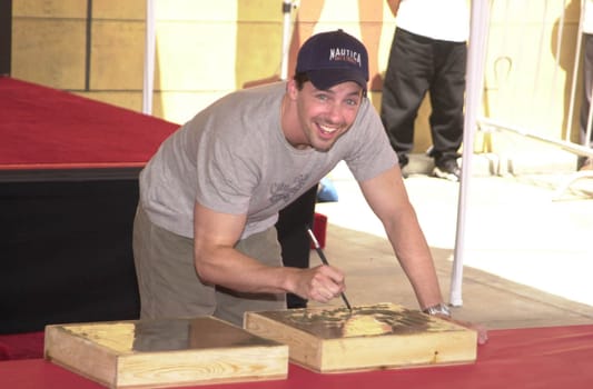 SEAN HAYES at a paw-print ceremony for Warner Brother's "Cats & Dogs" at the Egyptian Theater, Hollywood, 06-20-01