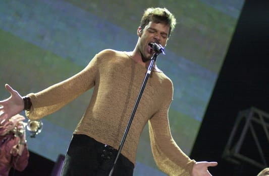 Ricky Martin at the KIIS FM annual Wango Tango concert, Dodger Stadium, 06-01-01