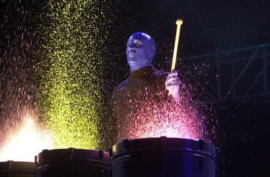 Blue Man Group at the KIIS FM annual Wango Tango concert, Dodger Stadium, 06-01-01