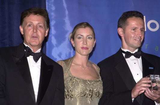 Paul McCartney, Heather Mills, Radosav Zikovic at the special benefit for Adopt-A-Minefield, Regent Beverly Wilshire Hotel, Beverly Hills, 06-14-01