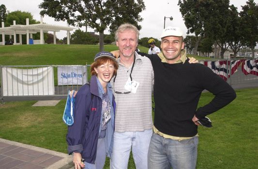 FRANCES FISHER, JAMES CAMERON and BILLY ZANE at the celebrity sail for the Planetary Coral Reef Foundation, Marina Del Ray , 06-20-01 at the celebrity sail for the Planetary Coral Reef Foundation, Marina Del Ray, 06-02-01