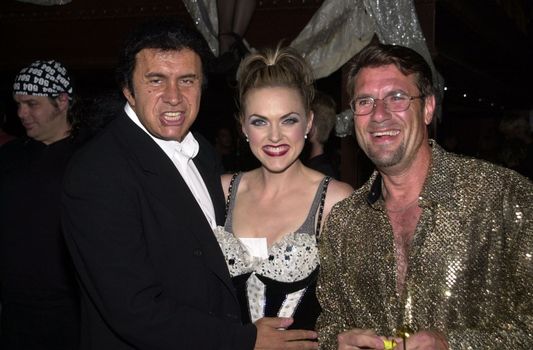 Elaine Hendrix, Gene Simmons and JM J. Bullock at the "Peep Show" performance, at the Cafe Fais Dos Dos, Los Angeles, 06-23-01