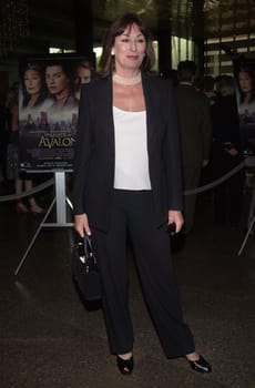 Angelica Huston at the premiere of TNT's "The Mists of Avalon" at the Directors Guild of America, 06-25-01