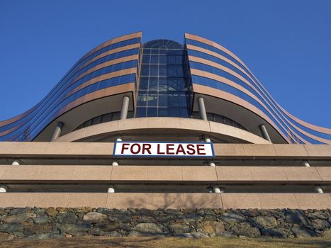 Modern pink granite commercial office building for lease