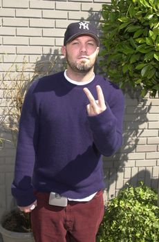 FRED DURST at the celebrity recording of "We Are Family" to benefit the victims of New York's 9-11 tragedy, 09-23-01