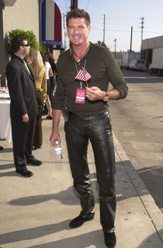 DAVID HASSLEHOFF at the celebrity recording of "We Are Family" to benefit the victims of New York's 9-11 tragedy, 09-23-01