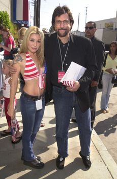 E.G. DAILY and STEPHEN BISHOP at the celebrity recording of "We Are Family" to benefit the victims of New York's 9-11 tragedy, 09-23-01